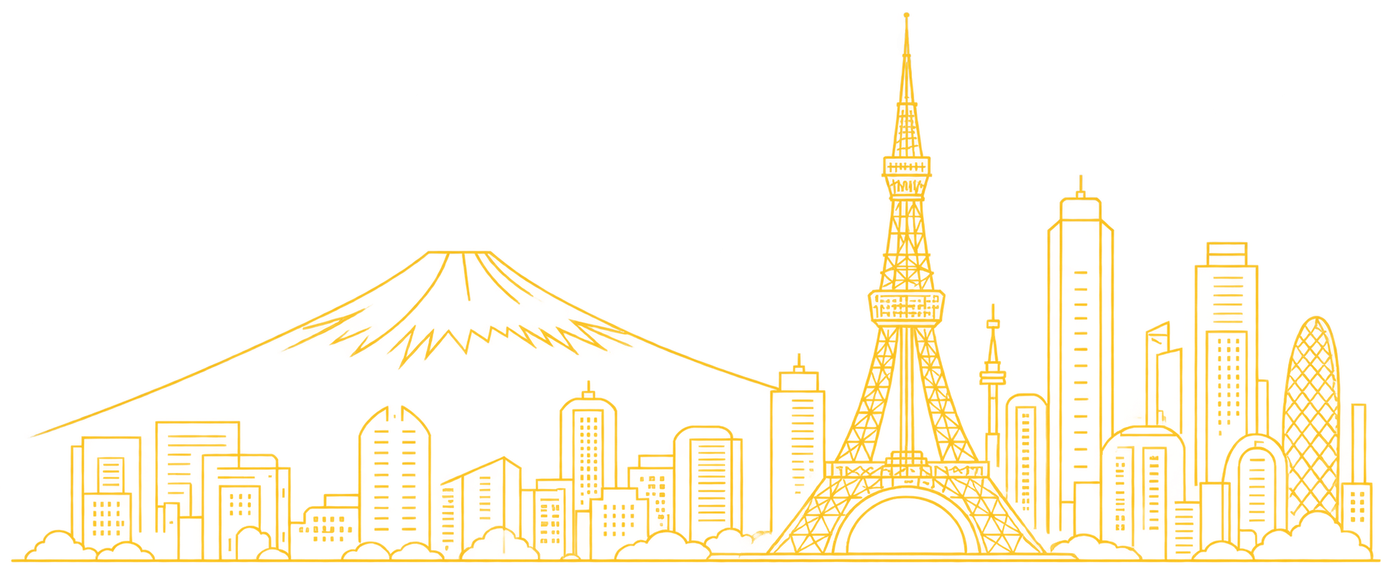 Tokyo skyline illustration